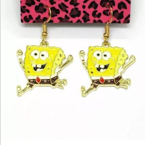 Cute Happy Spongebob Squarepants Dangle Earrings